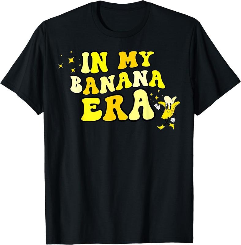 Retro Bananas In My Banana Era T-Shirt | Unisex Cotton Tee Gift, Crewneck, Short Sleeve Hoodie, Sweatshirt