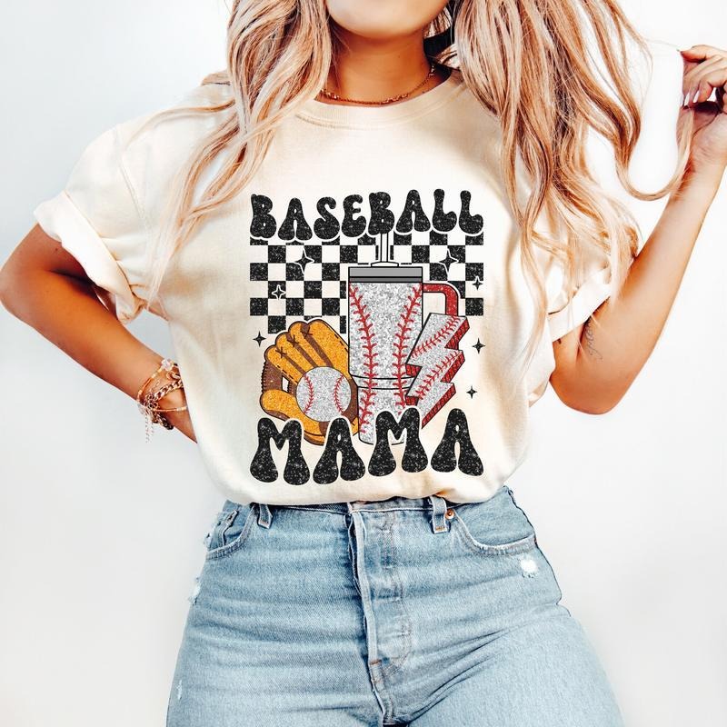 Retro Baseball Mama T-Shirt, Baseball T-Shirt, Sports T-Shirt, Baseball Mom T-Shirt, tshirt hot trend 2025 Hoodie Sweatshirt