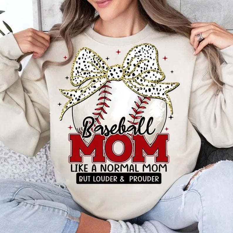 Retro Baseball Mom Coquette , Baseball Mama , Baseball Coquette , Game Day Baseball Louder and Prouder , Baseball ,...