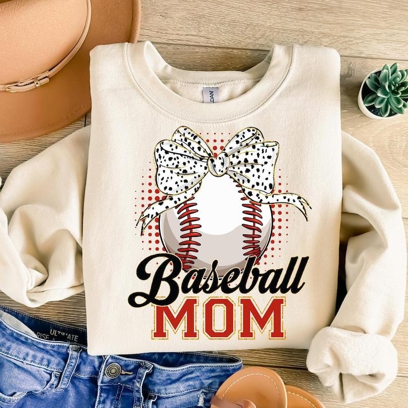 Retro Baseball Mom Coquette , Game Day Baseball Mom  Tis the Season Sweatshirt Shirt Hoodie | PrintMintTees.com