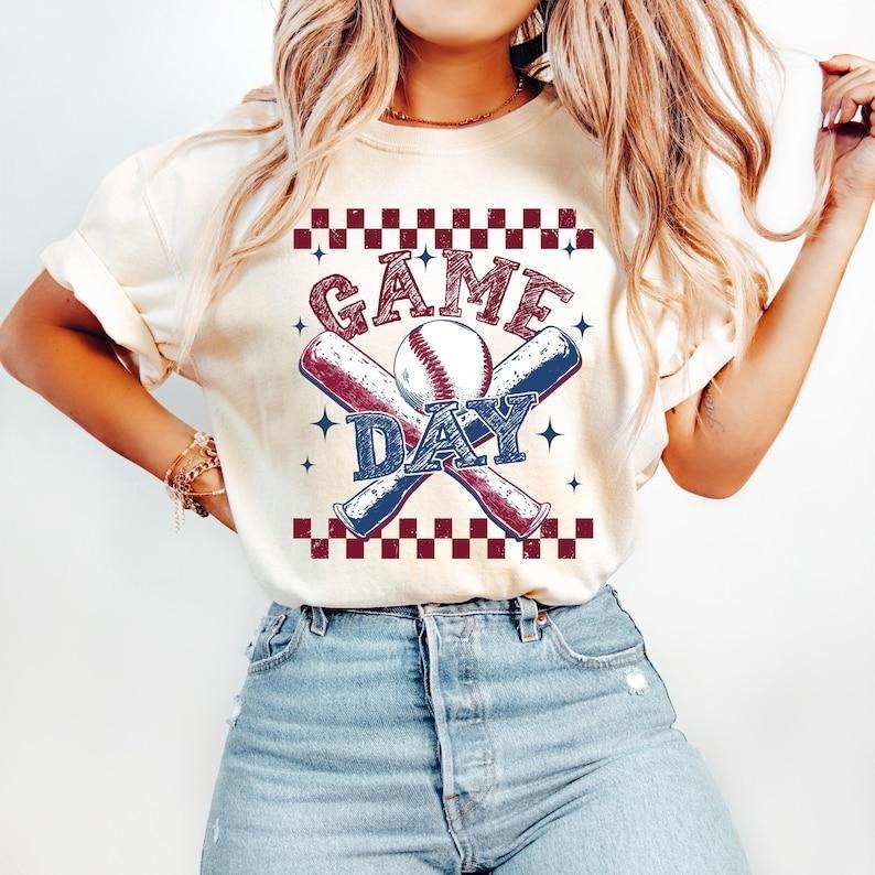 Retro Baseball Tshirt-sweatshirt-hoodie, Game Day Baseball, Baseball Coquette Bow, Checker Baseball Mama, Baseball Mom,...