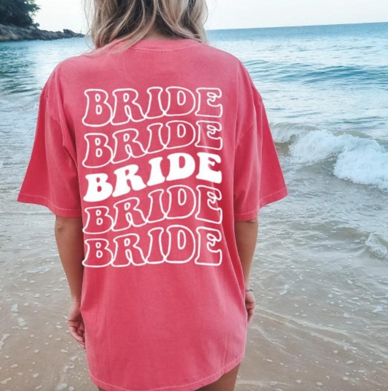 Retro Bride Shirt, Custom Bridesmaids Shirt, Bachelorette Party Shirt, Bridal Gift, Honeymoon Gift, Bachelorette Party,...
