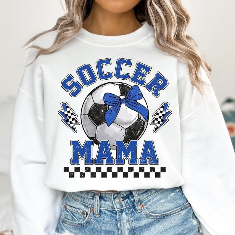 Retro Checkered Soccer Mama Coquette , Game Day Soccer , Soccer Mom , Soccer Coquette Shirt , Soccer Sweatshirt Hoodie