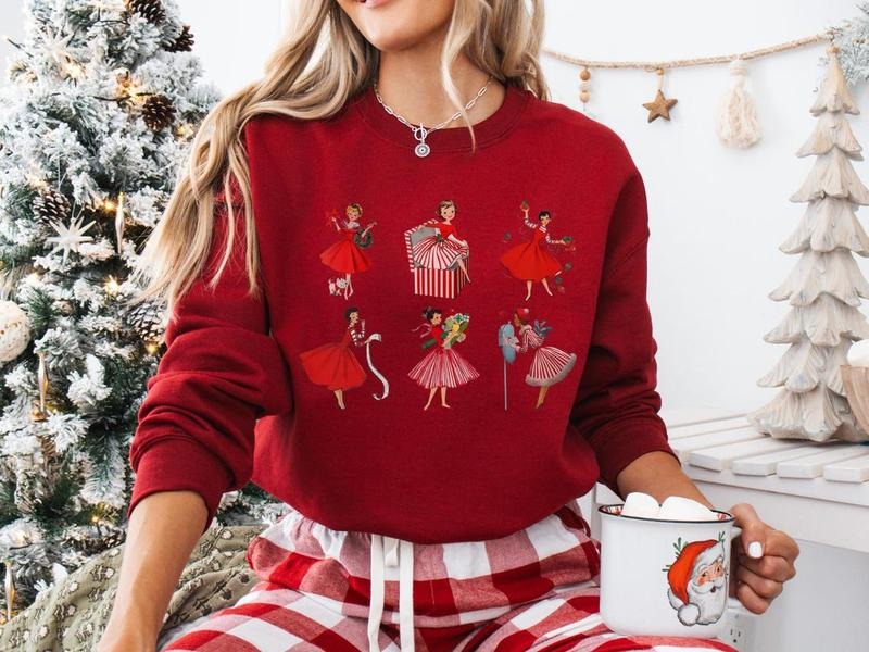 Retro Christmas Sweatshirt, Merry Christmas Sweatshirt, Retro Christmas, Vintage Holidays, Holiday Sweatshirt, Gift for...