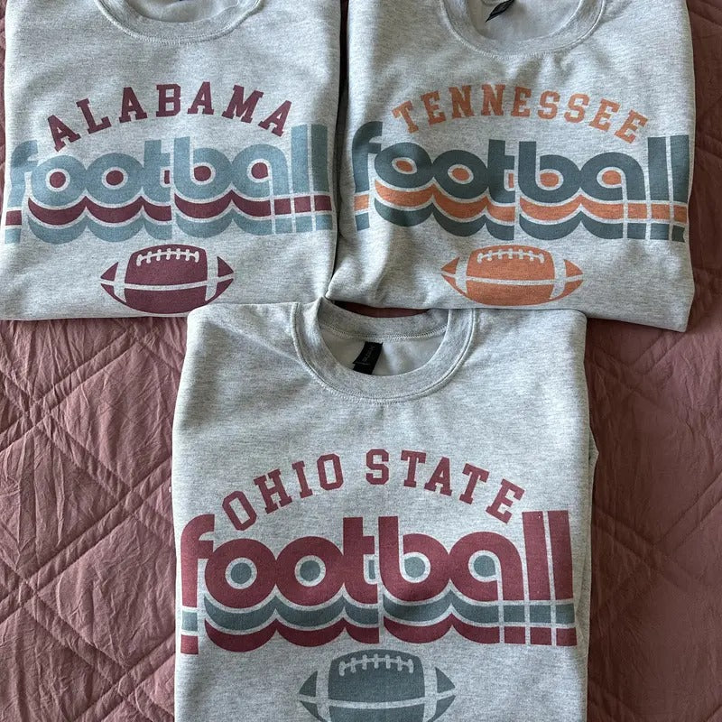 Retro College Football Sweatshirt Comfy Sweatshirt Shirt Hoodie | PrintMintTees.com