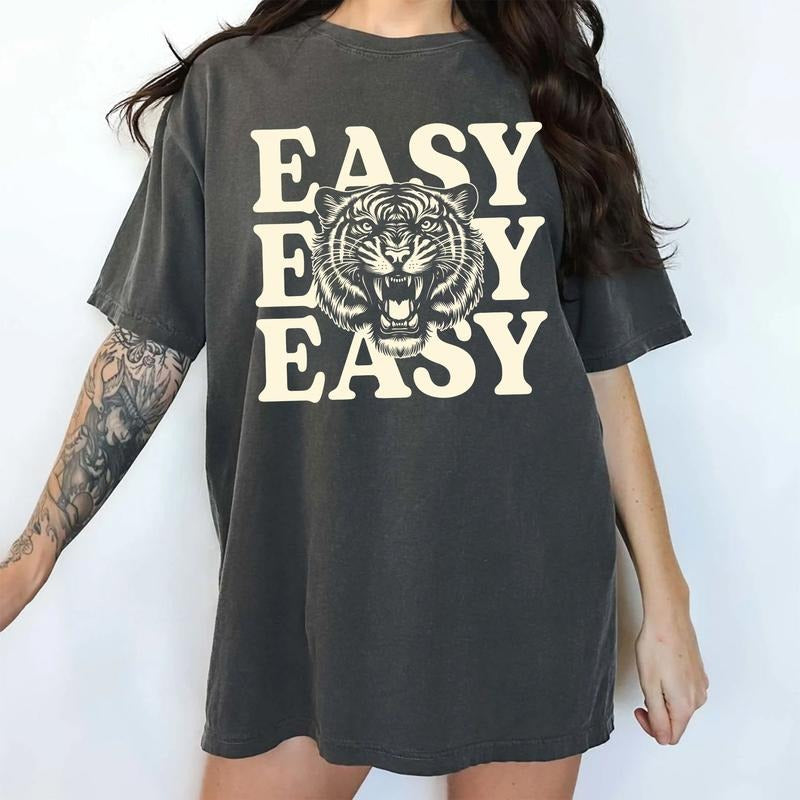 Retro Easy TigerComfort Colors Indie Hippie Clothes Tiger Shirt Her Mom T-Shirts, Hoodie, Sweatshirt