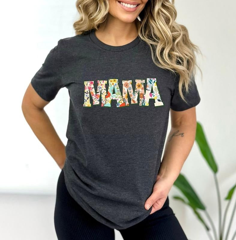 Retro Flower Mama T-shirt, Shirt for Mom for Mother's Day, Mama T-Shirt, Mom Shirt for Mom for Mother's Day, Mama ...