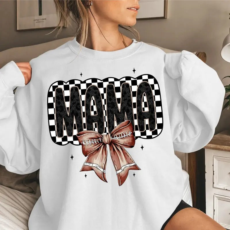 Retro Football Mama  Football Season , Game Day Sweatshirt Shirt Hoodie | PrintMintTees.com