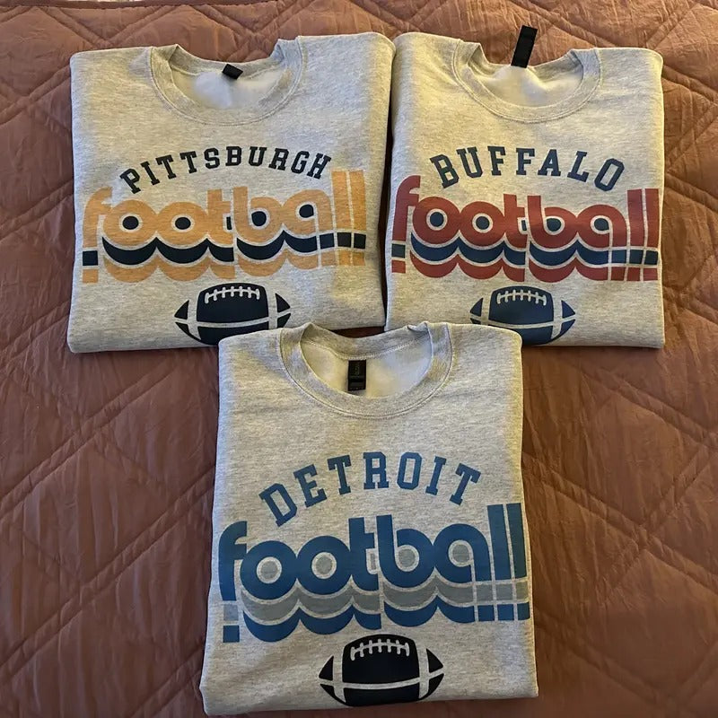Retro Football Sweatshirt Unisex Football Sweatshirt Shirt Hoodie | PrintMintTees.com