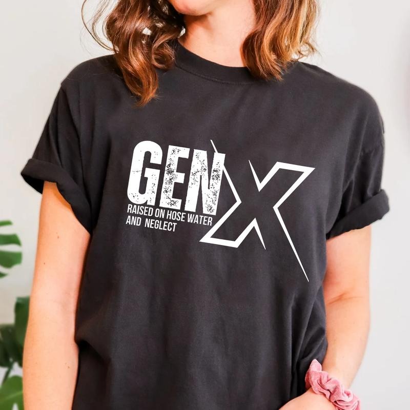 Retro GEN X Humor Gen X Raised On Hose Water And Neglect T-Shirt Cotton Top Womenswear Check Hoodie Sweatshirt