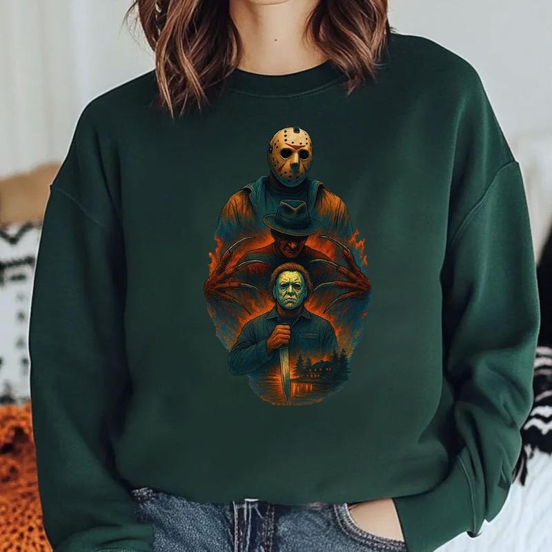 Retro Halloween Shirt, Halloween Characters Shirts, Halloween 2025 Tee, Halloween Horror Movies Shirts style 02 Hoodie...