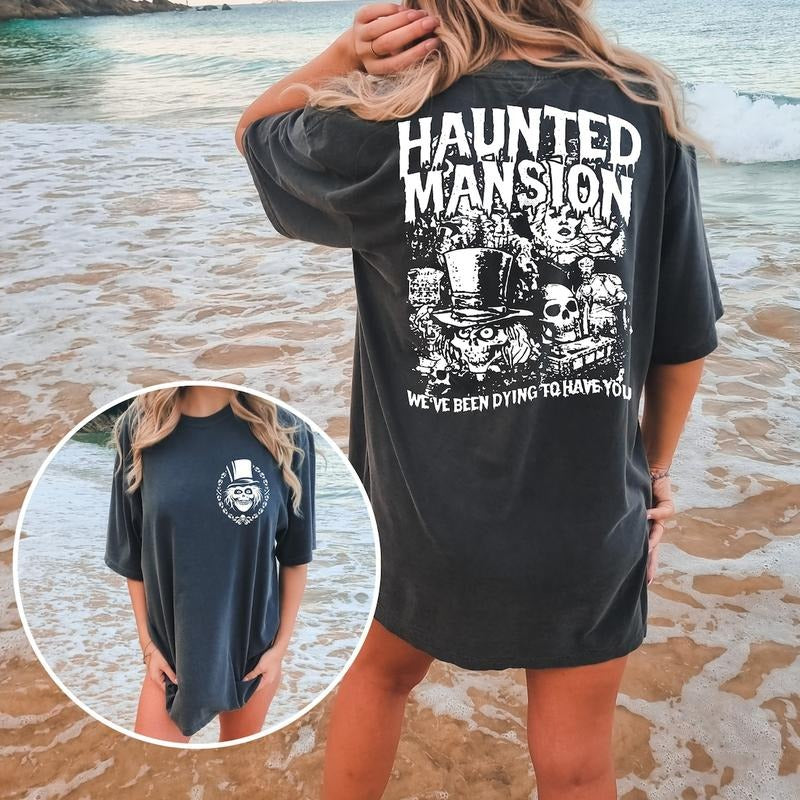 Retro Halloween Shirt, Haunted Mansion Shirt, Halloween Matching Shirt Hoodie Sweatshirt | PrintMintTees.com
