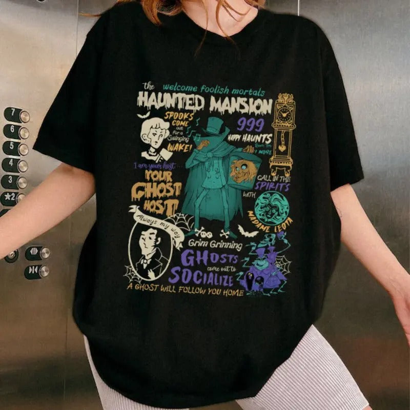 Retro Haunted Mansion Shirt Hoodie Sweatshirt | PrintMintTees.com