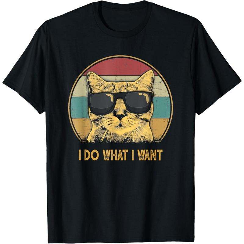 Retro I do what I want cat funny cat lover T-Shirt made in usa Hoodie Sweatshirt | PrintMintTees.com