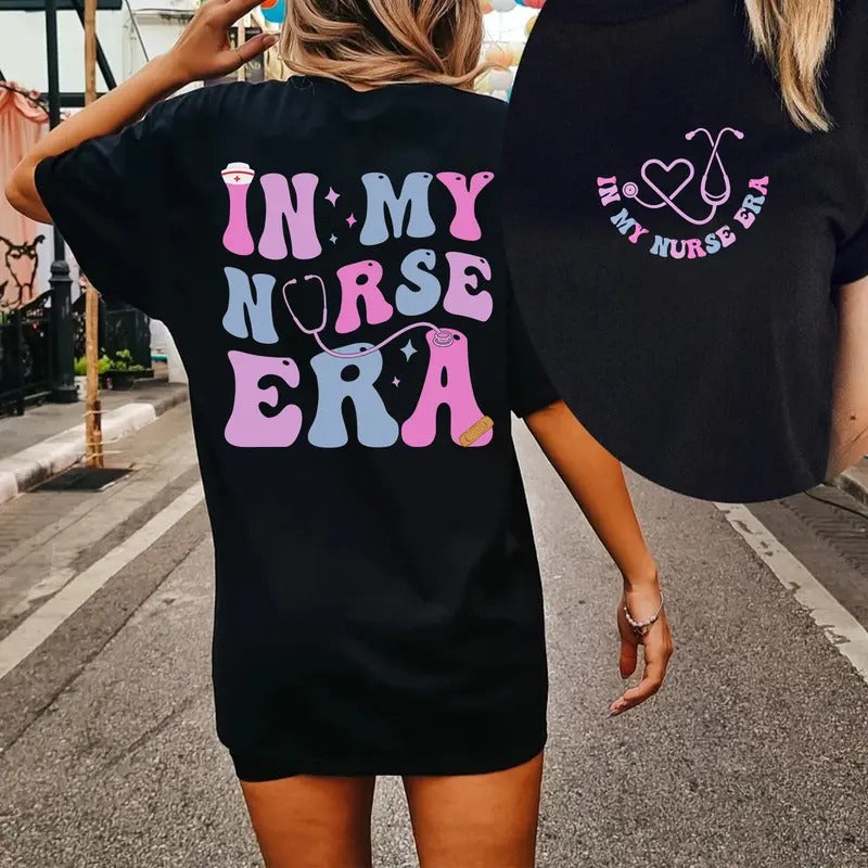 Retro In My Nurse Era T-shirt, Nursing Graduation Gift, Nursing School Tee, Gift for Nurse, Registered Nurse Hoodie...