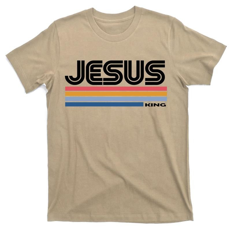 Retro Jesus King T-Shirt Cotton Menswear Hoodie Sweatshirt | PrintMintTees.com
