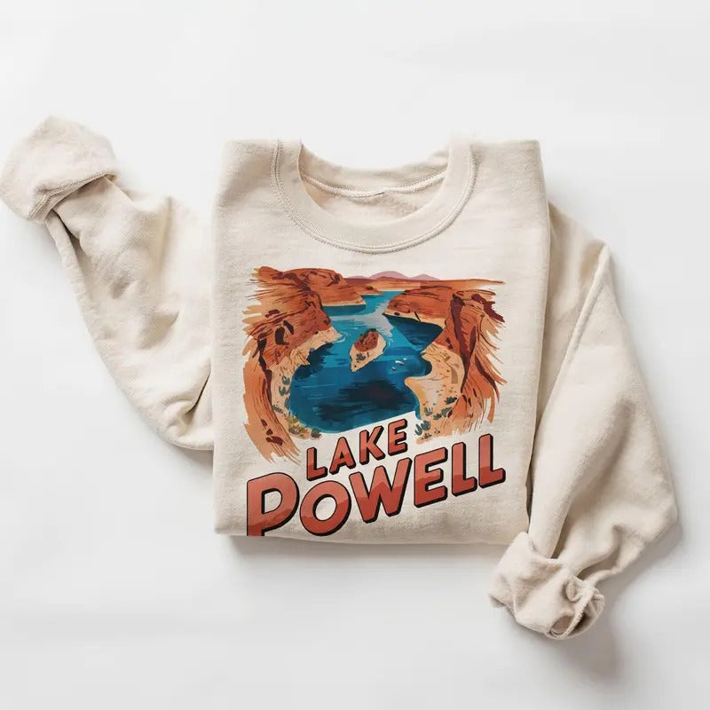 Retro Lake Powell Desert Scene Sweatshirt - Nineties 90s Vintage Glen Canyon Colorado River Outfit