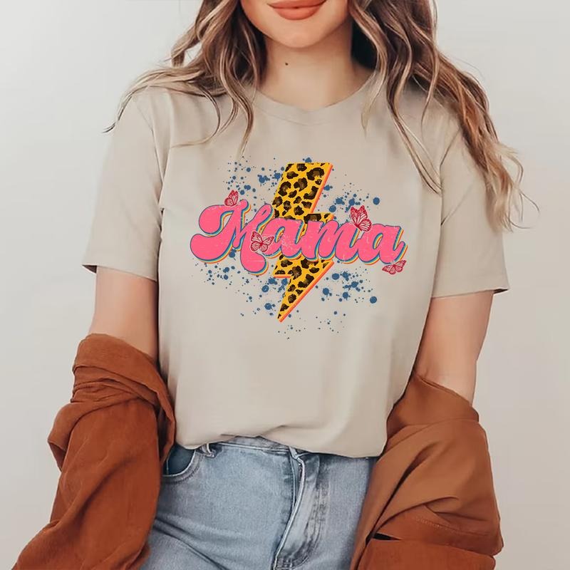 Retro Mama T-shirt, Vintage Mama, Gift for Mom, Mom Shirt, Mom Birthday Gift Cotton Fabric Hoodie, Sweatshirt