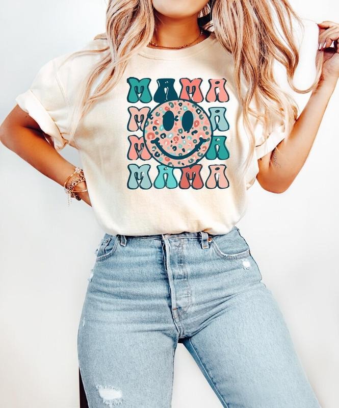 Retro Mama Vibes Crewneck,Cozy Mom Tee,Thoughtful Gift for Grandma, shirt for women Hoodie Sweatshirt | PrintMintTees.com
