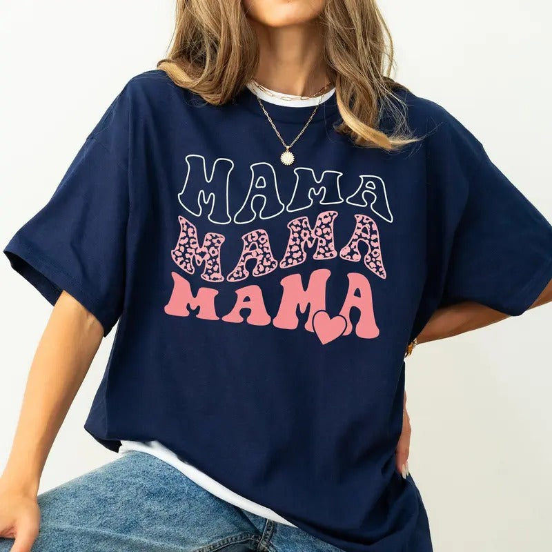 Retro Mama Vintage Comfort Colors Crew Neck Shirt Hoodie Sweatshirt
