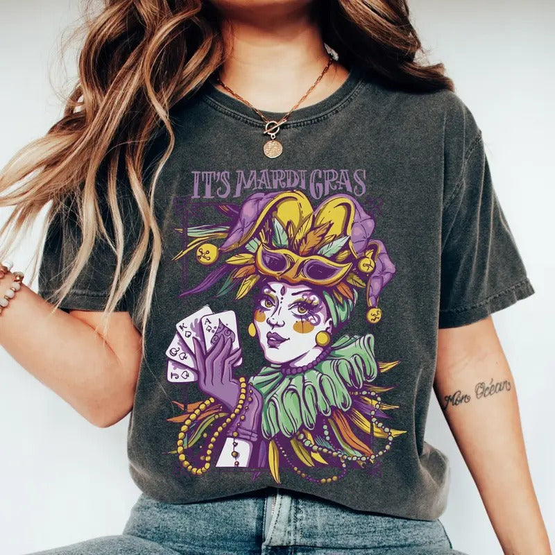 Retro Mardi Gras Shirt, Its Mardi Gras Shirt, Women Mardi Gras Shirt, Mardi Gras Parade Gift, Louisiana Carnival Party...