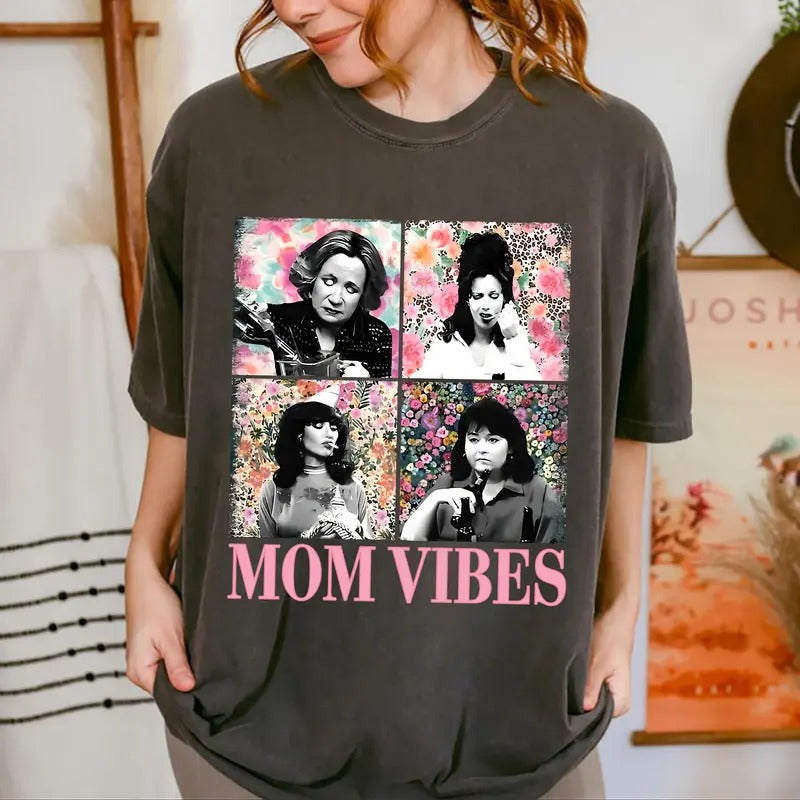 Retro Mom Vibes T-Shirt, Floral Mom Vibes Tee, Mom Life Sweatshirt, Cool Mom Shirt, 90s Mom Vibes Shirt, Mother's Day...