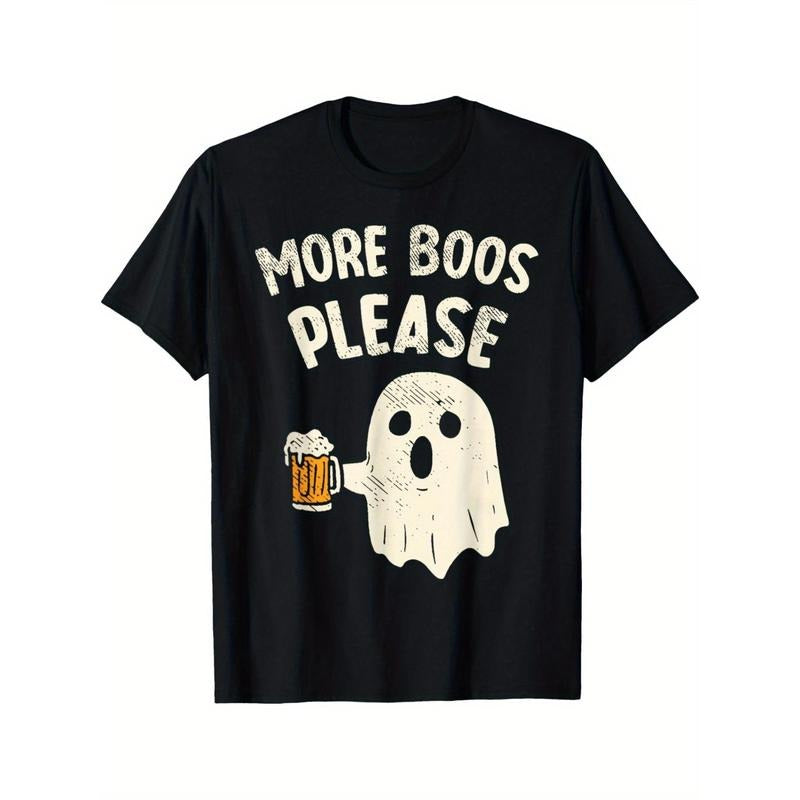 Retro More Boos Please Ghost Beer Halloween Costume Men Boys T-Shirt made in usa Hoodie Sweatshirt | PrintMintTees.com