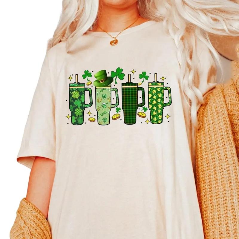 Retro Obsessive Cup Disorder St. Patrick's Day T-Shirt, St Patricks Day, Clover Shirt, Hearts Retro Groovy Sweater, Gift...