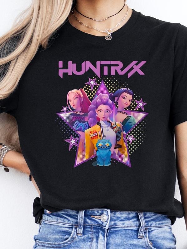 Retro Oversized HUNTRIX Double Sided T-Shirt