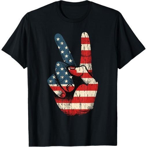 Retro Peace Sign Vintage 60's 70's Hippie T-Shirt Made in USA Hoodie Sweatshirt | PrintMintTees.com
