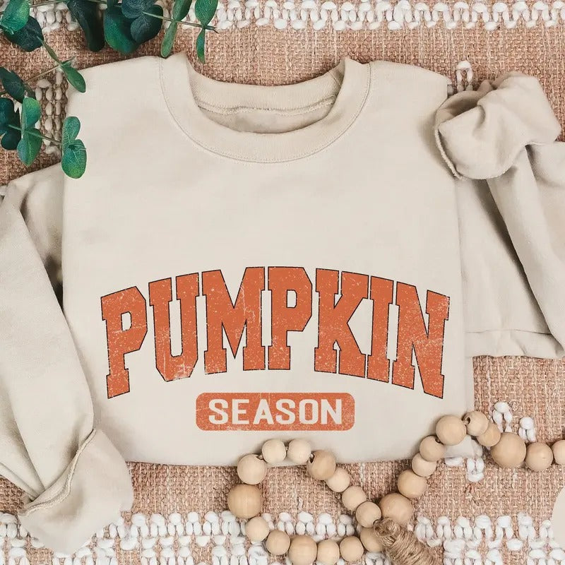 Retro Pumpkin Season Sweatshirt, Pumpkin Halloween, Pumpkin Fall Sweater, Pumpkin Spice Shirt, Fall Halloween...