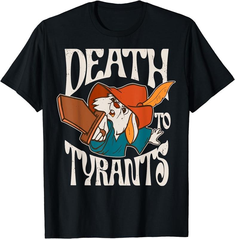 Retro Rabbit Death To Tyrants Vintage 90s T-Shirt | Unisex Cotton Tee Gift, Crewneck, Short Sleeve Hoodie, Sweatshirt