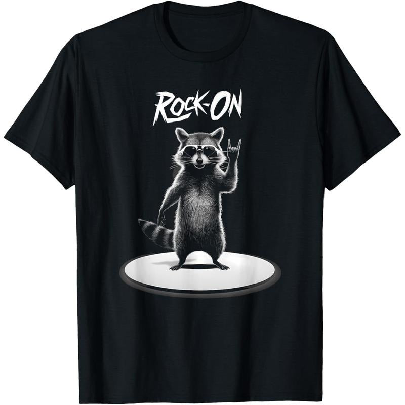 Retro Raccoon Rock Music Gift Men Kids Women Funny Raccoon T-Shirt made in us Hoodie Sweatshirt | PrintMintTees.com