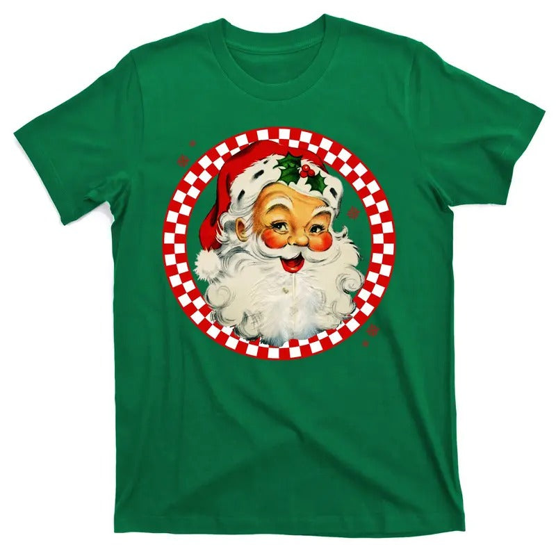 Retro Santa Claus Christmas Festive Cute Fun Classic T-Shirt For Men or Women Unisex Tee Hoodie Sweatshirt