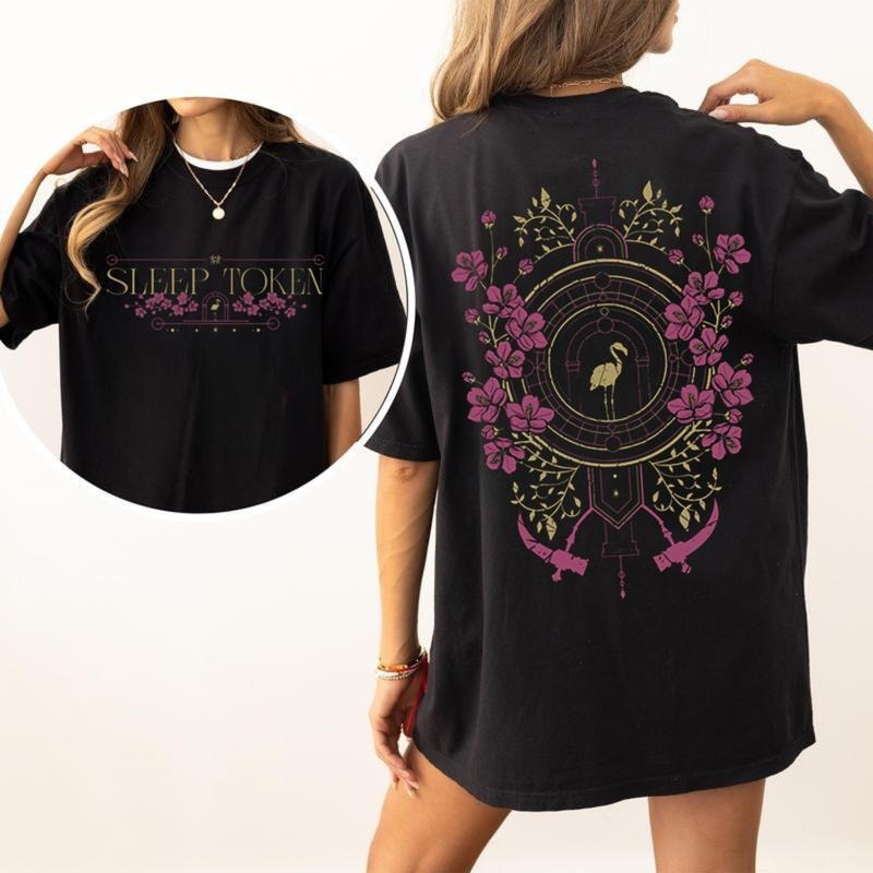 Retro Sleep Token Even Arcadia Crest 2 Sides Sleep Token Streetwear Top Casual Tour Fan Casual Top T-Shirts, Hoodie, Sweatshirt