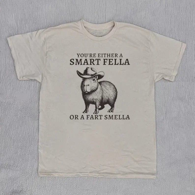 Retro Smart Fella Capybara 90s Funny Capybara Vintage Vintage 90s Shirt Vintage Distressed Funny T-Shirts, Hoodie, Sweatshirt