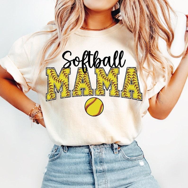 Retro Softball Mama tshirt, Varsity Tee tshirt, Mother's Day sweatshirt, Game Ready T-Shirt Hoodie | PrintMintTees.com