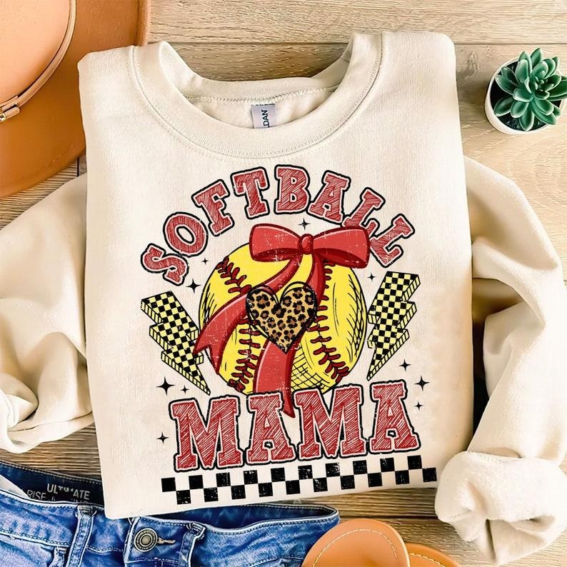 Retro Softball Sweatshirt At The Ballpark Game Day Softball Funny Softball Mom Coquette Shirt Hoodie | PrintMintTees.com