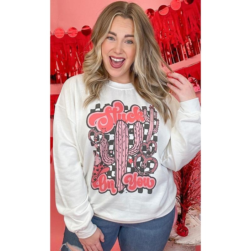 Retro Stuck on You Graphic Sweatshirt Shirt Hoodie | PrintMintTees.com
