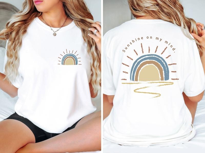 Retro Sun Shine On My Mind Shirt, Beach Summer Shirts, Vacation Beach Shirt, Summer Vacation, Boho Shirt Hoodie Sweatshirt