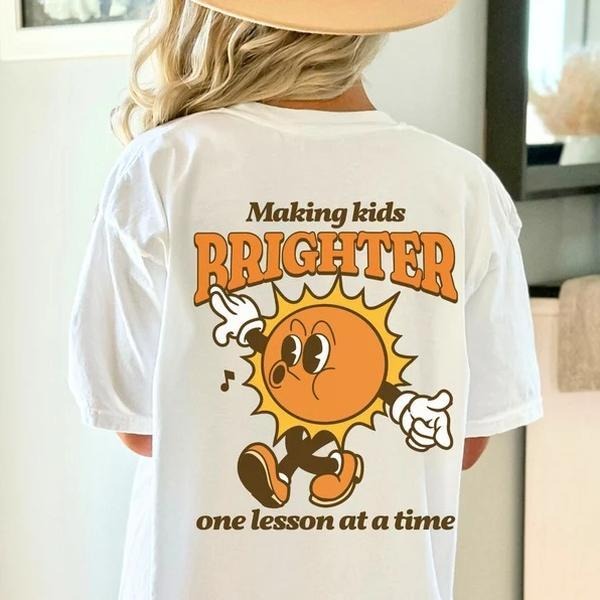 Retro Teacher T-Shirt, Making Kids Brighter One Lesson At A Time, Happy First Day Of School Shirt, Back To School Shirt,...