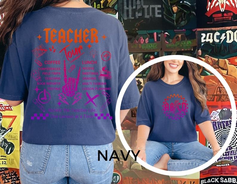 Retro Teacher Tour Shirt, ABCD Teacher Tour Shirt, Gift For Teacher shirt, Teacher Gift, Back To School Shirt, End Of...