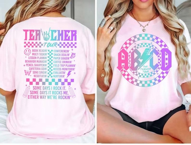 Retro Teacher Tour Shirt, Music Gift for Teacher, ABCD Teacher Tour Shirt, End of Year Shirt, Teacher Gift, Back To...