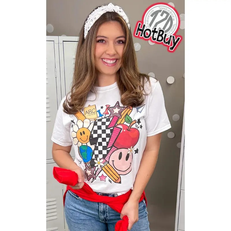 Retro Teacher Vibes Graphic T-Shirtstyle{n002}2 Shirt Hoodie Sweatshirt | PrintMintTees.com