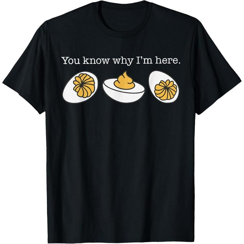 Retro Thanksgiving Dinner You Know Why I'm Here Deviled Egg T-Shirt made in usa Hoodie Sweatshirt | PrintMintTees.com