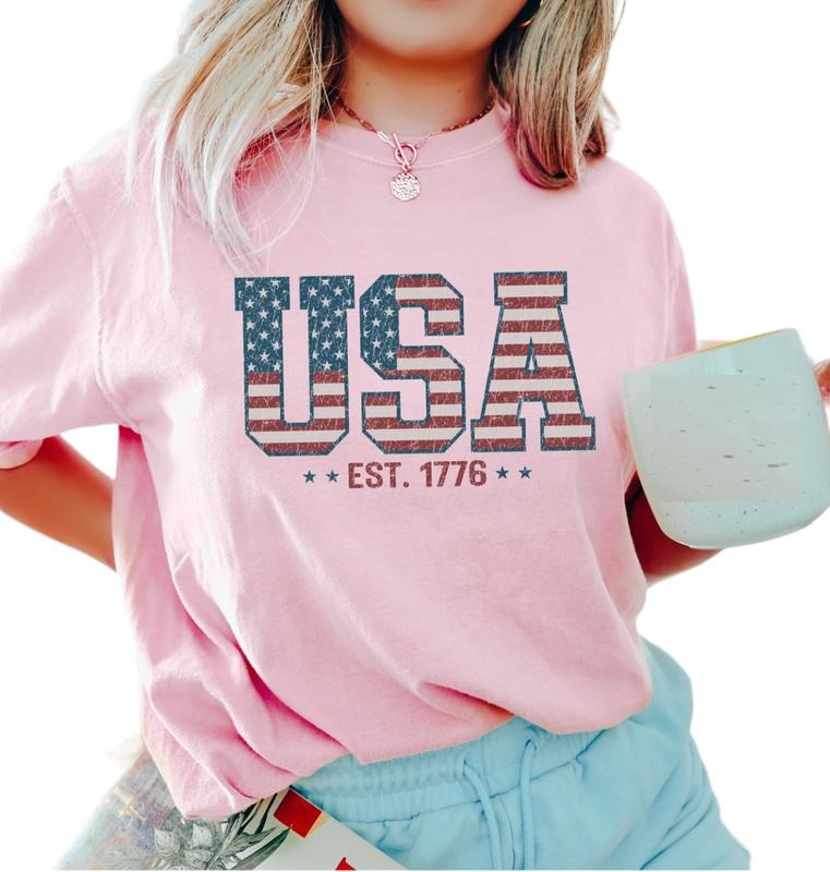 Retro Usa Est 1776 Shirt, 4th July Shirt, Independence Day Tee, America 4th Of July Shirt, Usa Flag Shirt, Stars And...