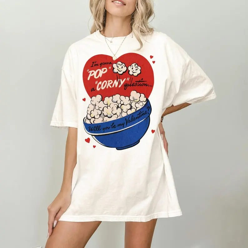 Retro Valentines Shirt Gift for Women - Vintage Valentine Tshirt - Funny Valentine Gift Her