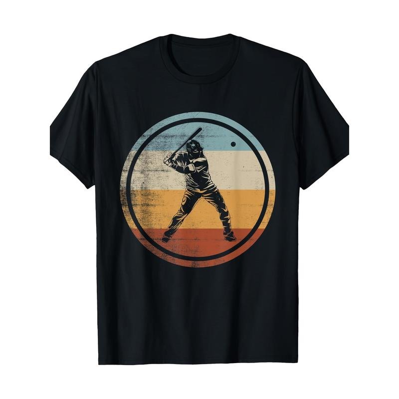 Retro Vintage Baseball Player Design Baseball 220g100% Cotton T-Shirt made in usa Hoodie Sweatshirt | PrintMintTees.com