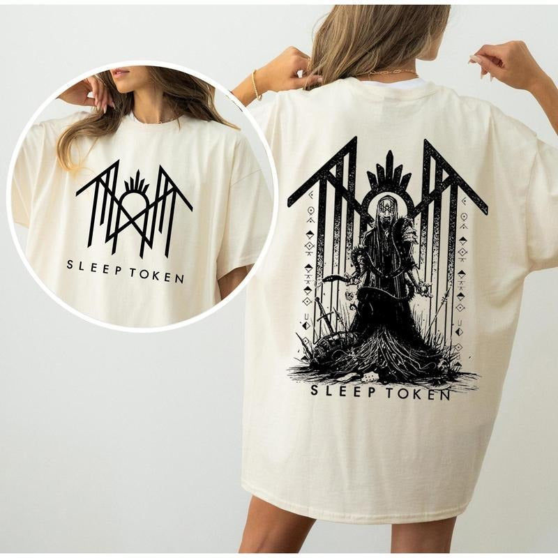 Retro Vintage Sleep Token 2 Sides Take Me Back To Eden T-shirt, Retro Reaper Angel Tee, Sleep Token Tour Merch, Gifts For...