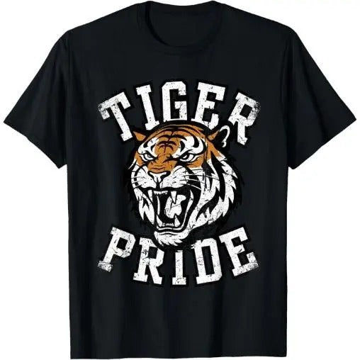 Retro Vintage Tiger Pride Tiger Mascot School Sports Team T-Shirt Made in USA Hoodie Sweatshirt | PrintMintTees.com